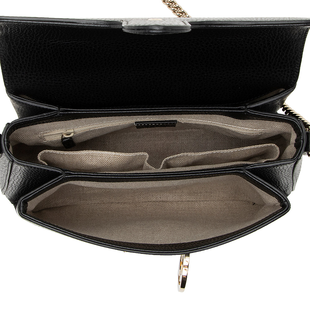 Gucci Leather Interlocking G Top Handle Shoulder Bag (SHF-22017)