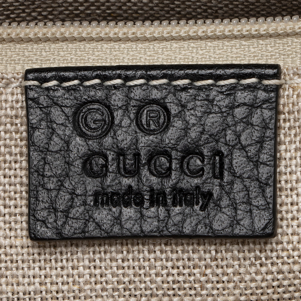 Gucci Leather Interlocking G Top Handle Shoulder Bag (SHF-22017)