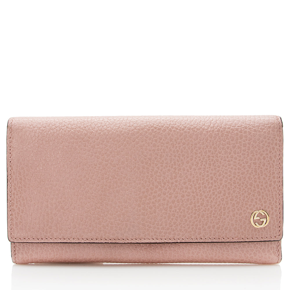 Gucci Leather Interlocking Gucci Long Wallet - FINAL SALE (SHF-18625)