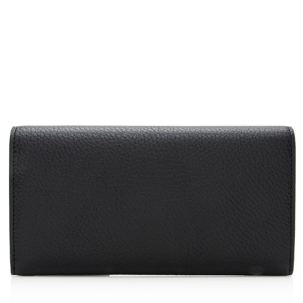 Gucci Leather Interlocking Gucci Long Wallet (SHF-20715)