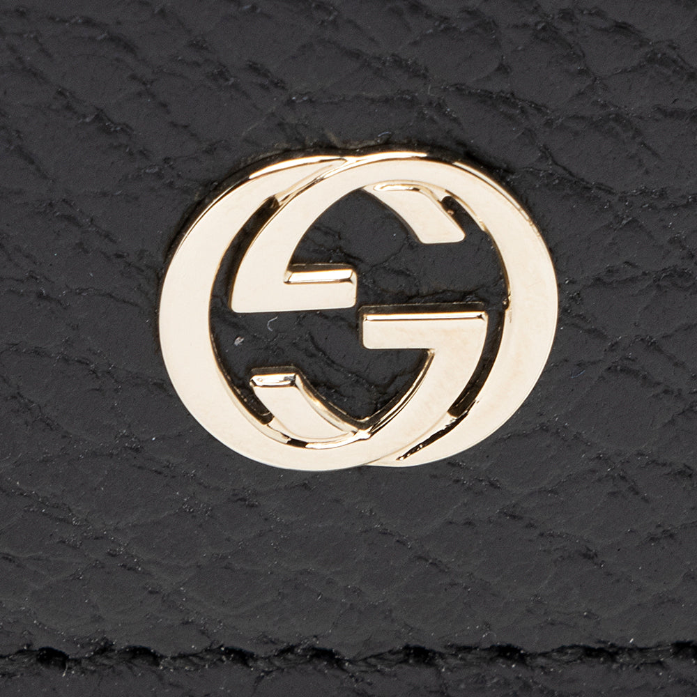 Gucci Leather Interlocking Gucci Long Wallet (SHF-20715)