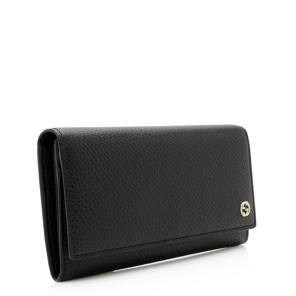 Gucci Leather Interlocking Gucci Long Wallet (SHF-20715)