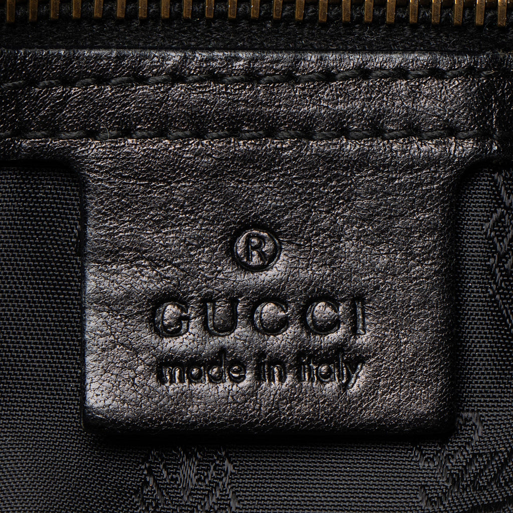 Gucci Leather Jockey Medium Hobo