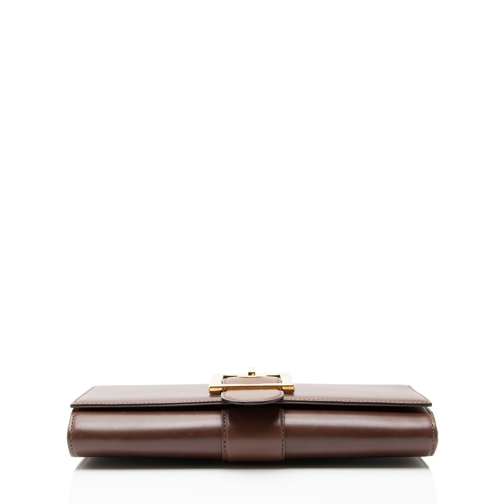 Gucci Leather Lady Buckle Clutch