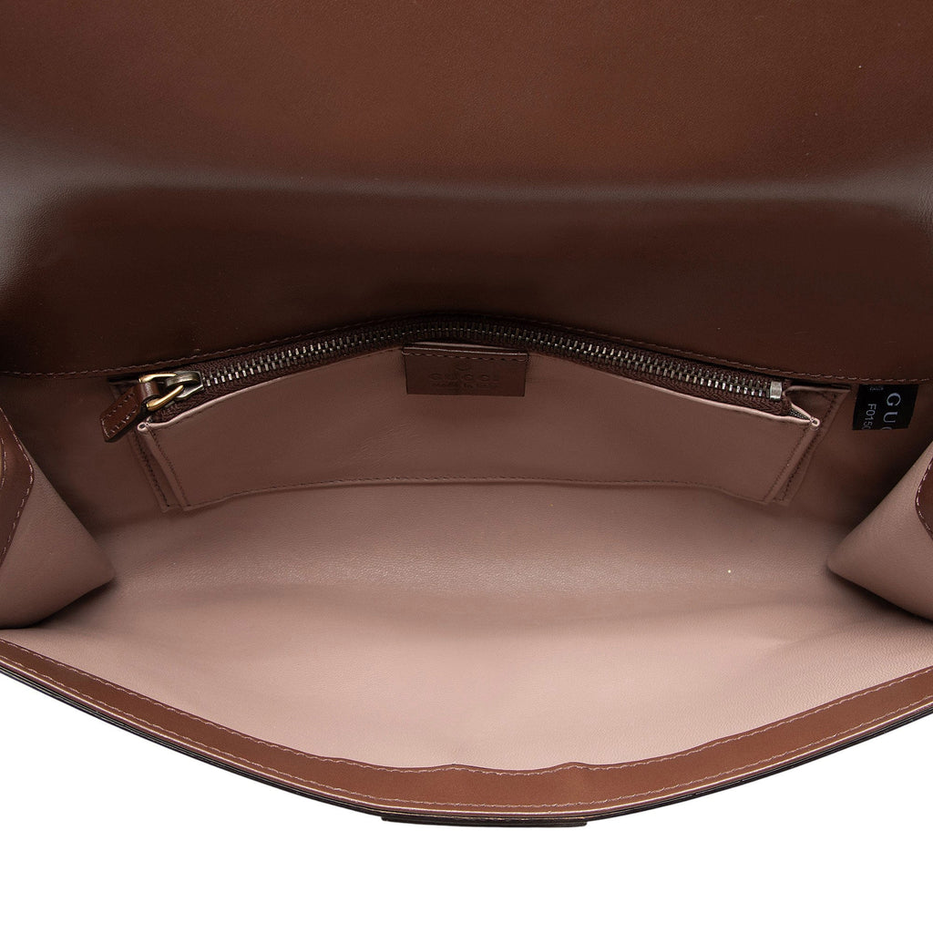 Gucci Leather Lady Buckle Clutch