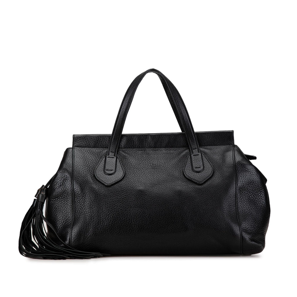 Gucci Leather Lady Tassel Top Handle Bag (SHG-D4URO6)