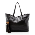 Gucci Leather Large Tassel Tote - FINAL SALE (SHF-15195)