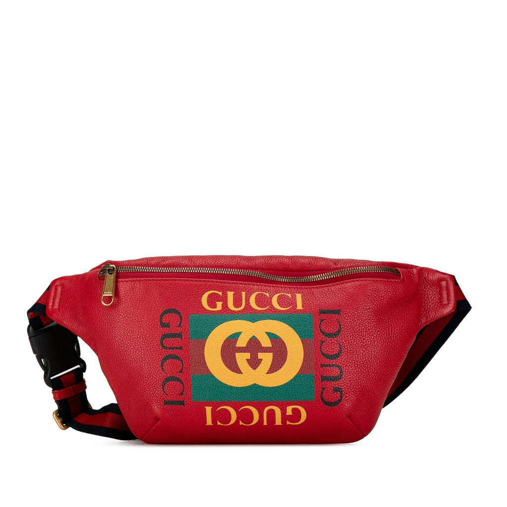 Gucci Leather Logo Belt Bag (SHG-NLNJFe)