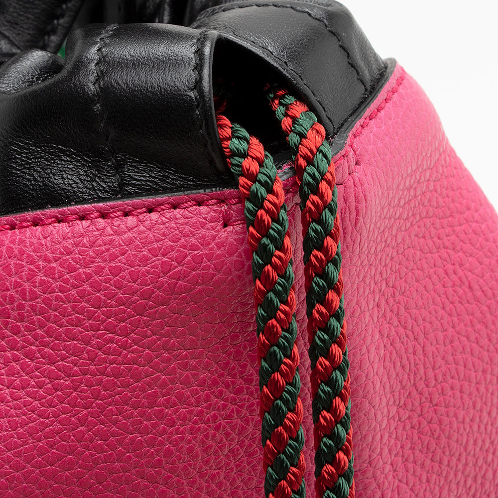 Gucci Leather Logo Drawstring Backpack (SHF-21880)