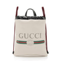 Gucci Leather Logo Drawstring Backpack (SHF-l0fZZC)