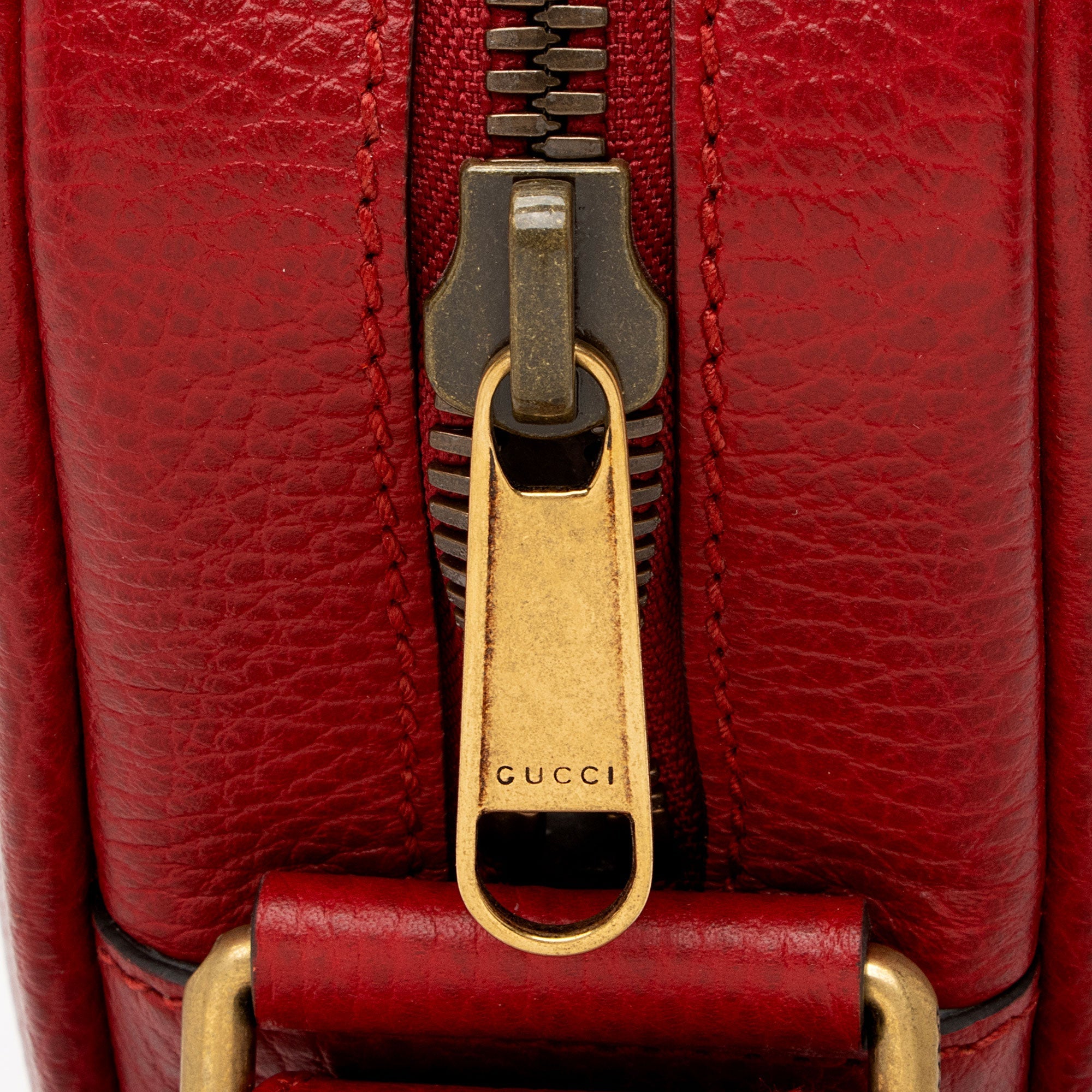 Gucci Leather Logo Messenger (SHF-pLuM4p)