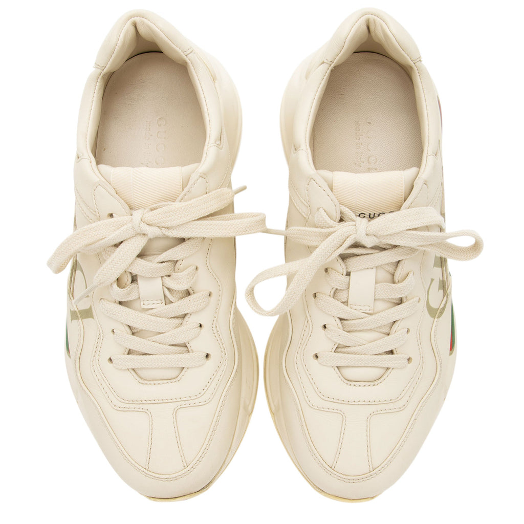 Gucci Leather Logo Rhyton Sneakers - Size 6.5 / 36.5