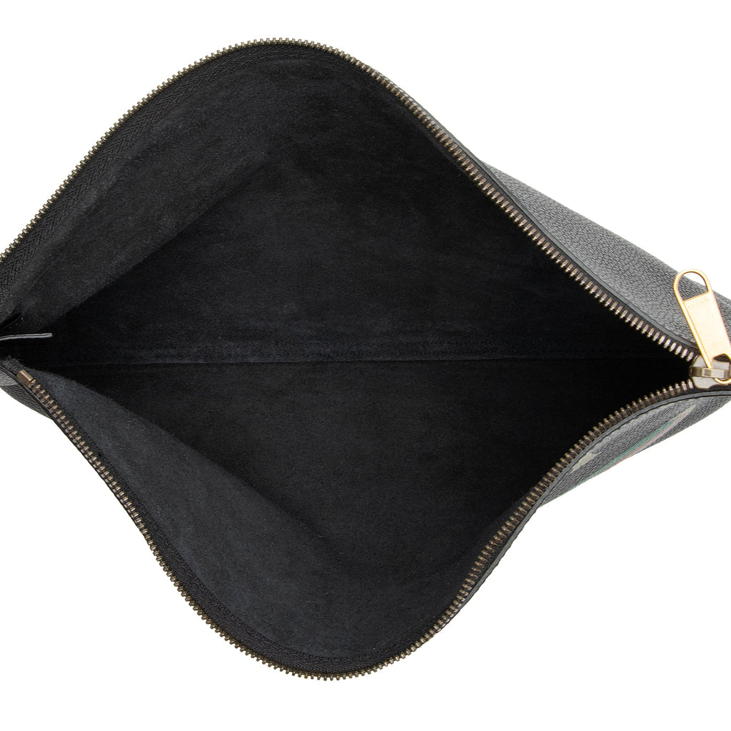 Gucci Leather Logo Zip Large Pouch (SHF-YffhN8)
