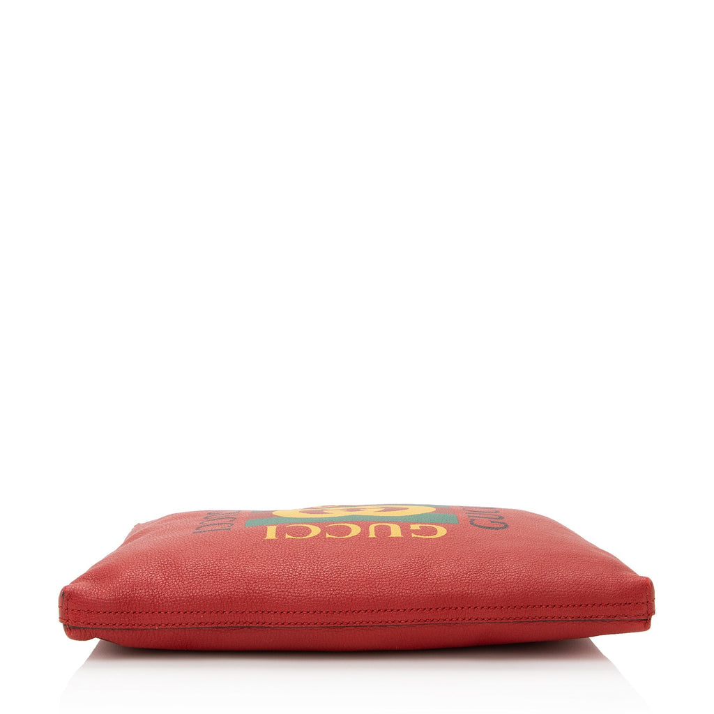 Gucci Leather Logo Zip Pouch (SHF-22192)