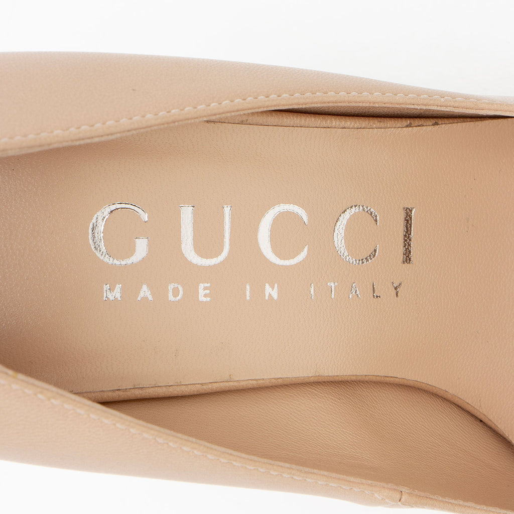 Gucci Leather Malaga Kid Anita Pumps - Size 6.5 / 36.5