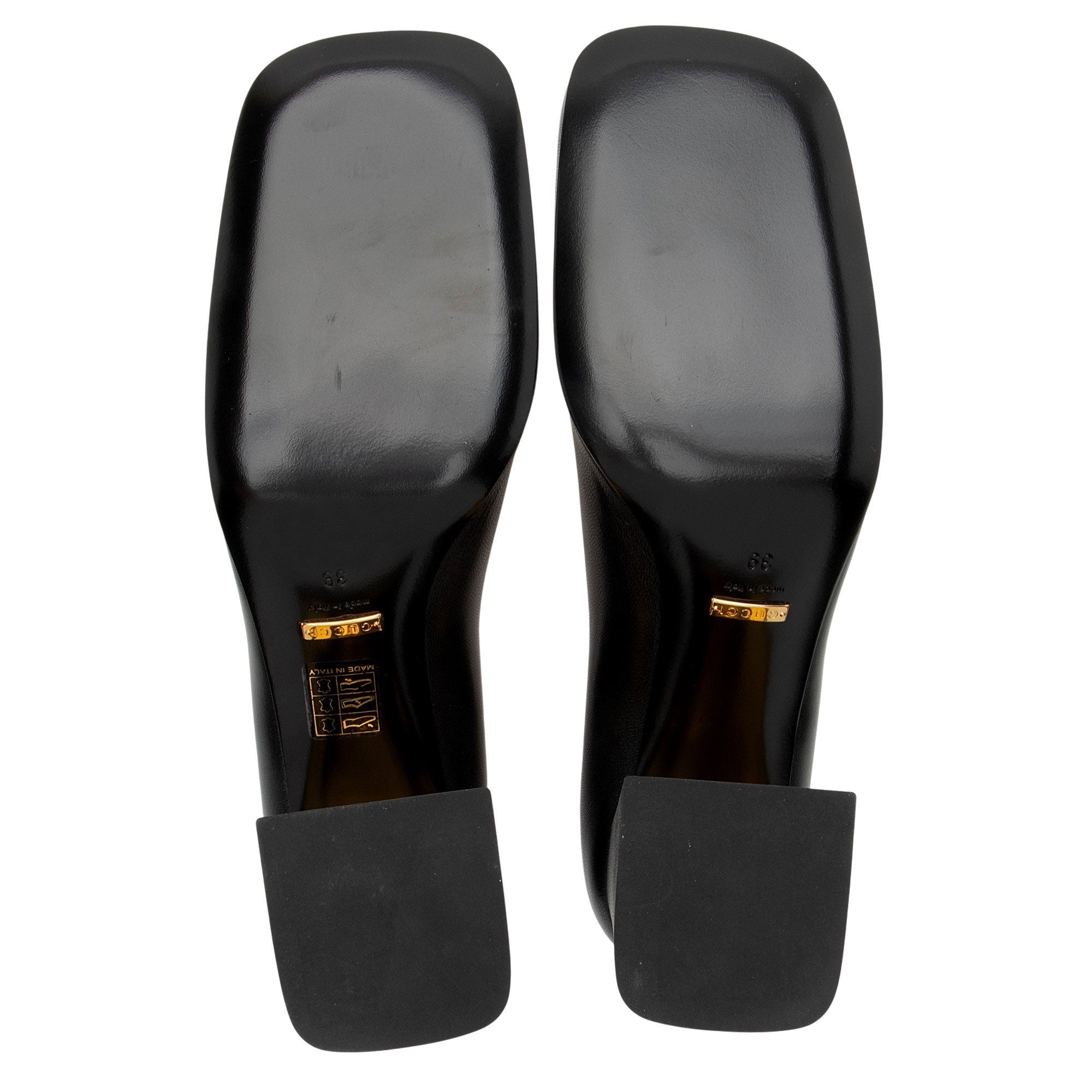 Gucci Leather Malaga Kid Horsebit Pumps - Size 9 / 39