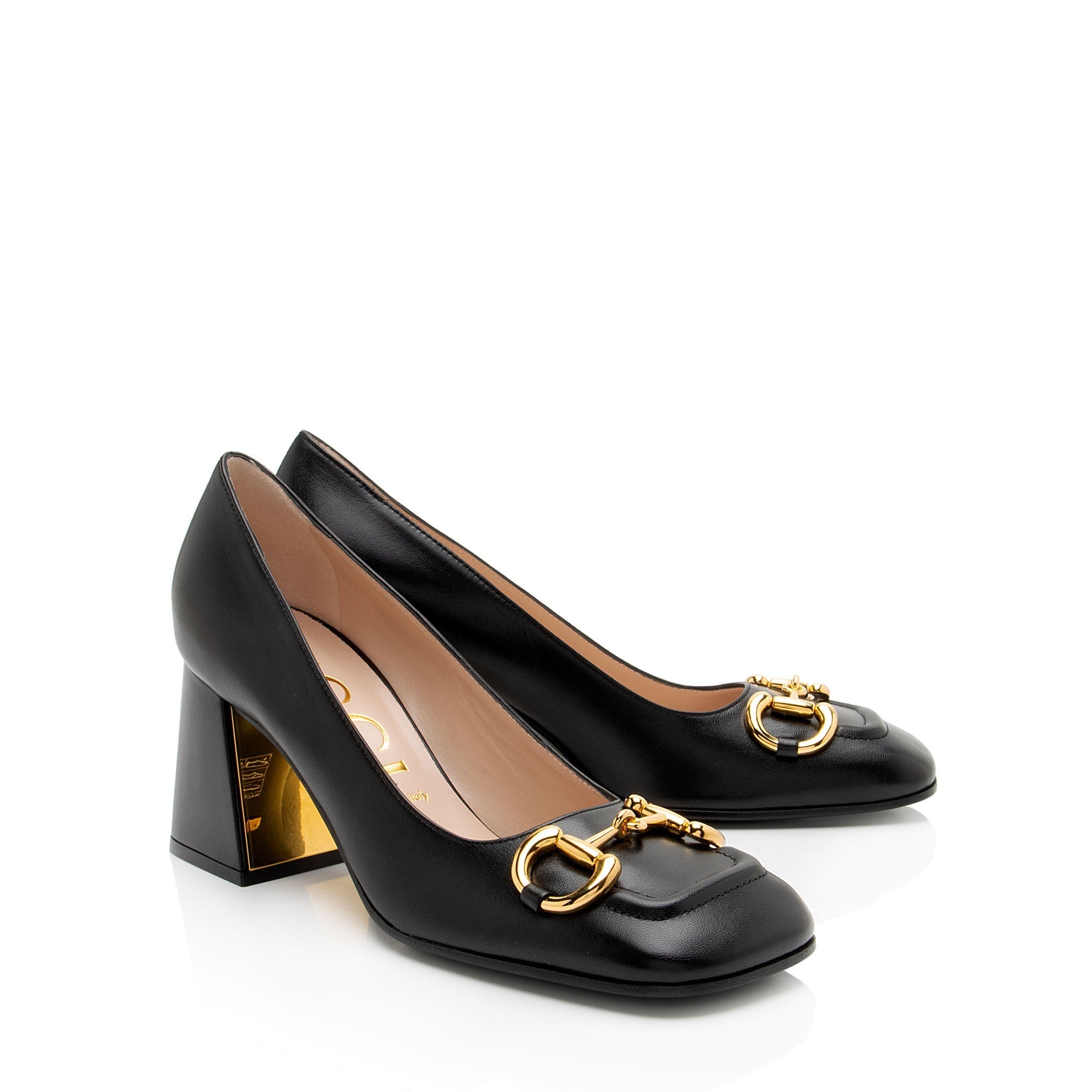 Gucci Leather Malaga Kid Horsebit Pumps - Size 9 / 39