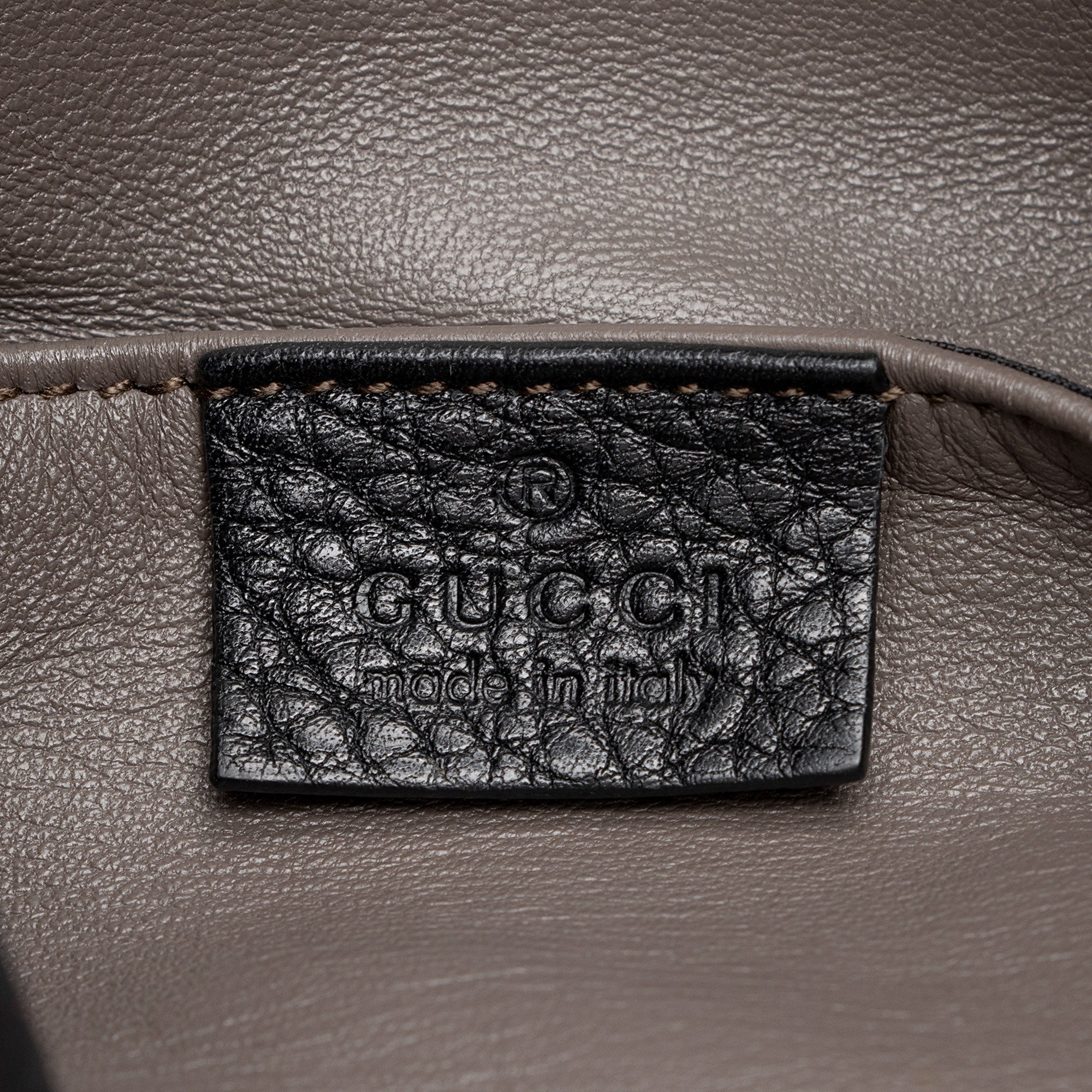 Gucci Leather Miss Bamboo Bucket Bag