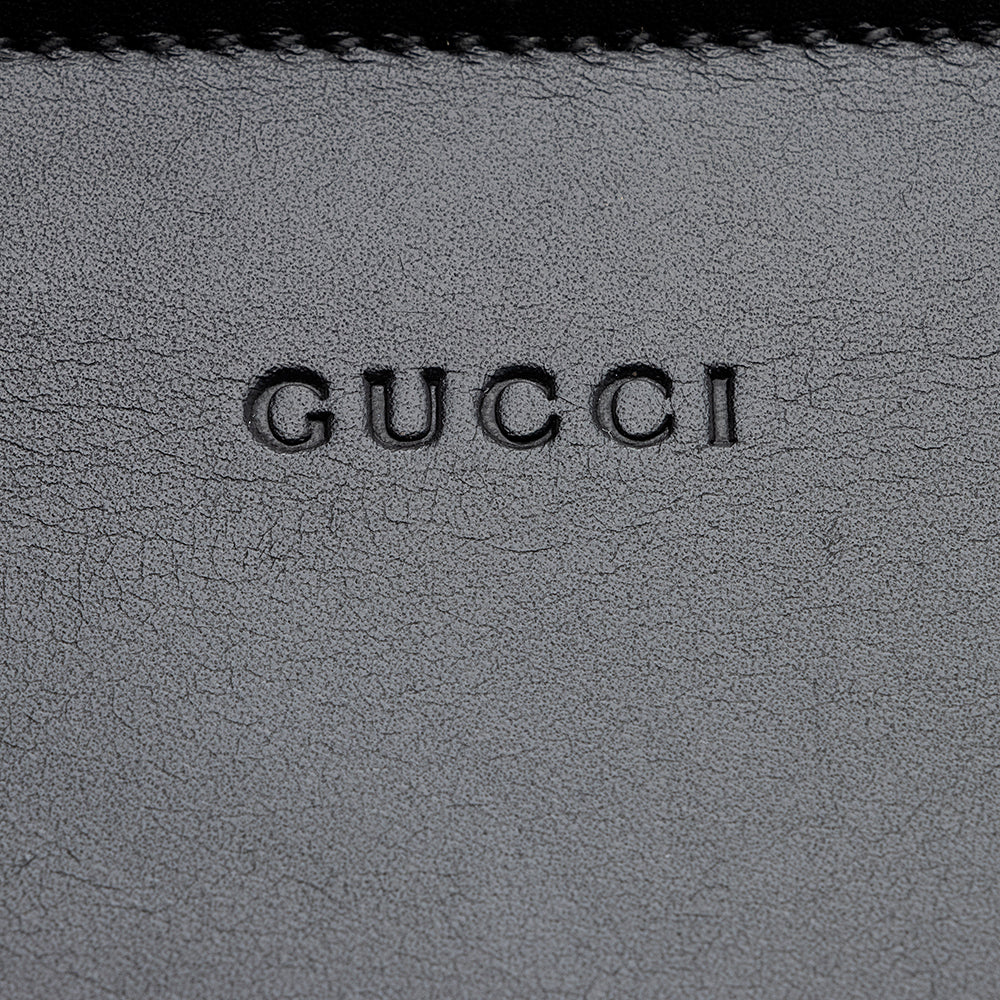 Gucci Leather Nymphaea Top Handle Medium Satchel (SHF-21345)