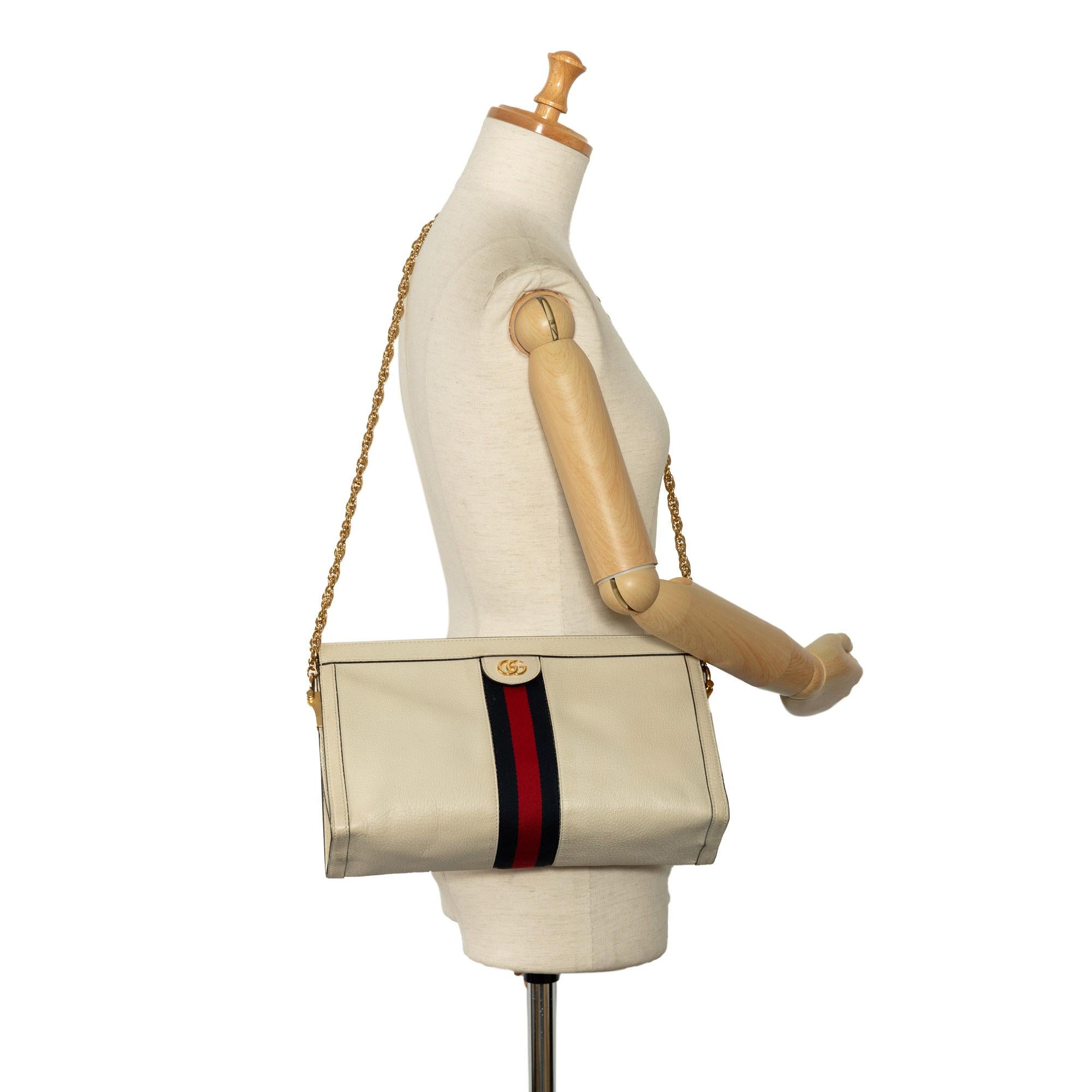 Gucci Leather Ophidia Chain Crossbody