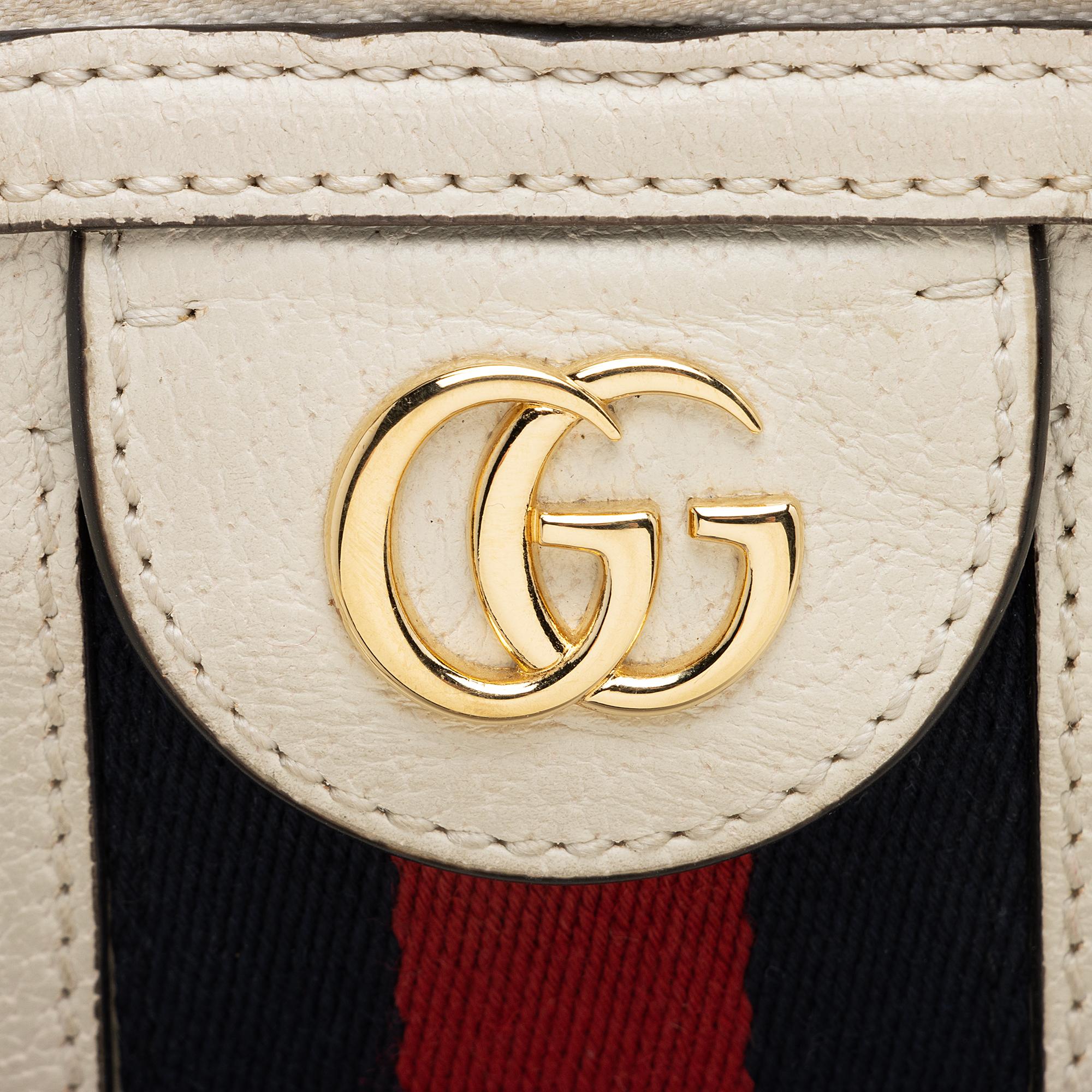 Gucci Leather Ophidia Dome Small Shoulder Bag