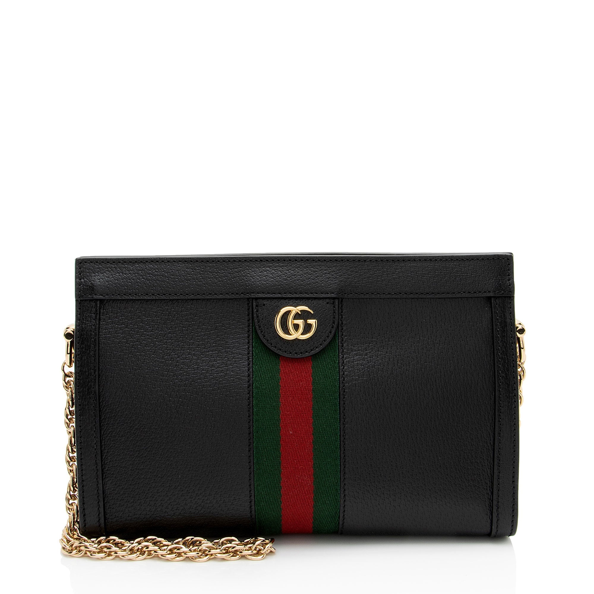 Gucci Leather Ophidia Medium Chain Shoulder Bag
