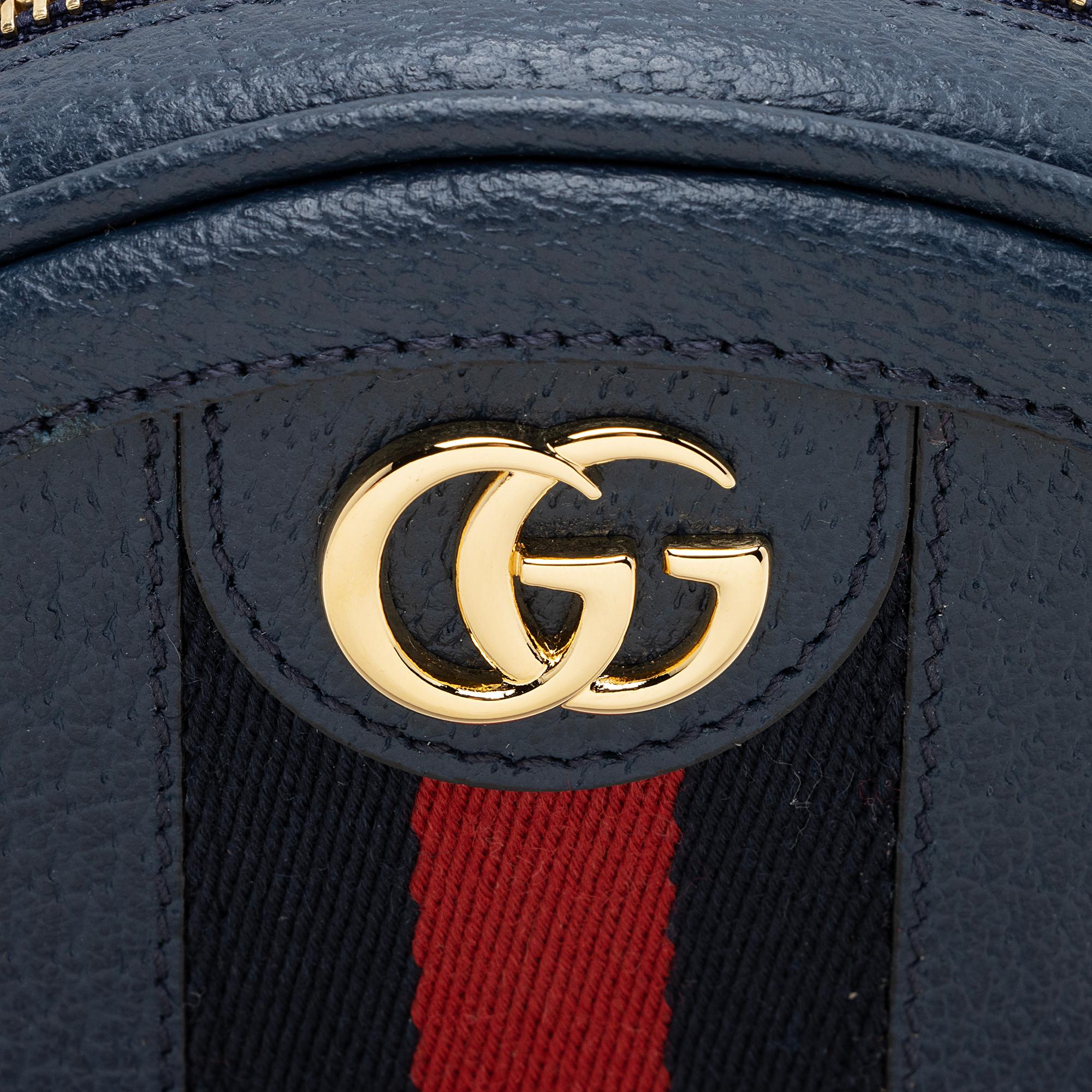 Gucci Leather Ophidia Round Mini Backpack (SHF-22424)