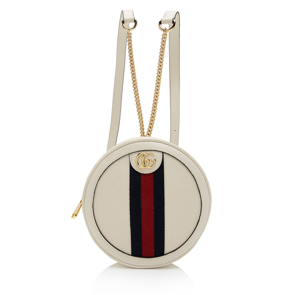 Gucci Leather Ophidia Round Mini Backpack (SHF-236SPs)