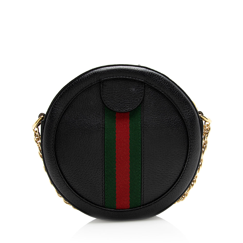 Gucci Leather Ophidia Round Mini Shoulder Bag (SHF-21339)