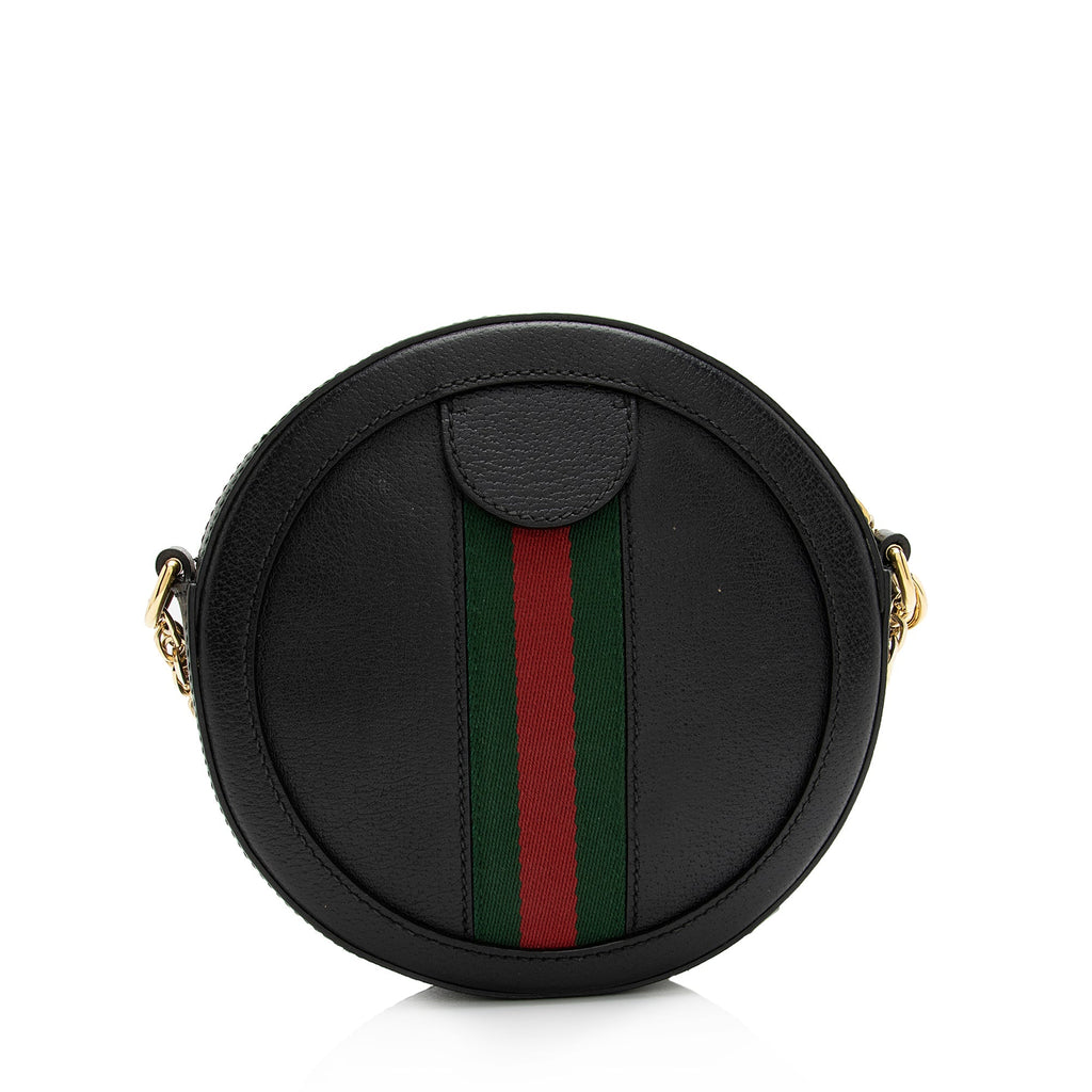 Gucci Leather Ophidia Round Mini Shoulder Bag (SHF-23807)