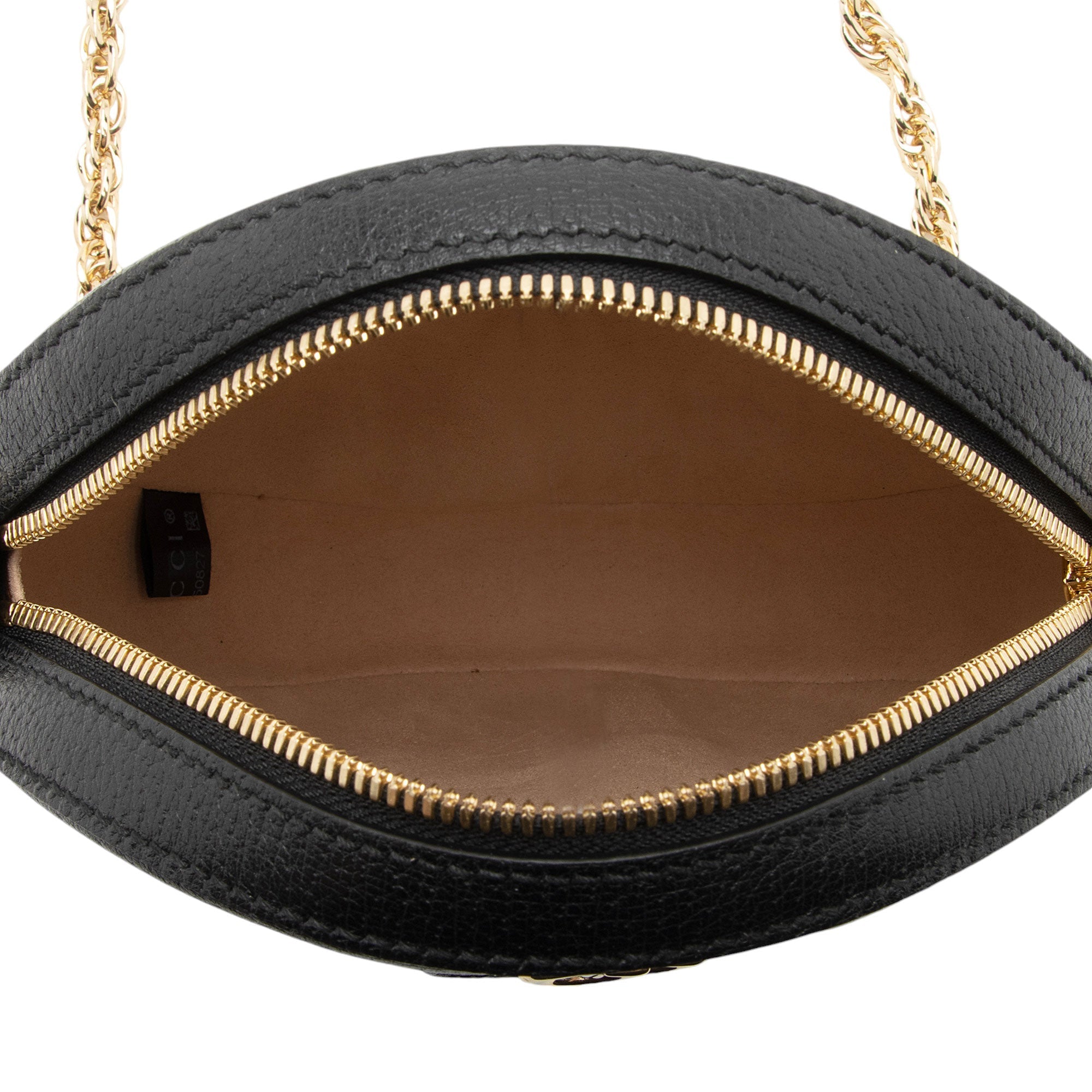 Gucci Leather Ophidia Round Mini Shoulder Bag (SHF-Kh7KgC)