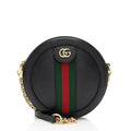 Gucci Leather Ophidia Round Mini Shoulder Bag (SHF-8X1FRs)
