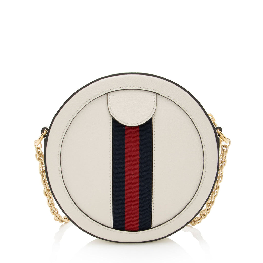 Gucci Leather Ophidia Round Mini Shoulder Bag