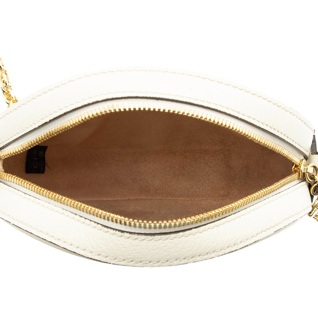 Gucci Leather Ophidia Round Mini Shoulder Bag