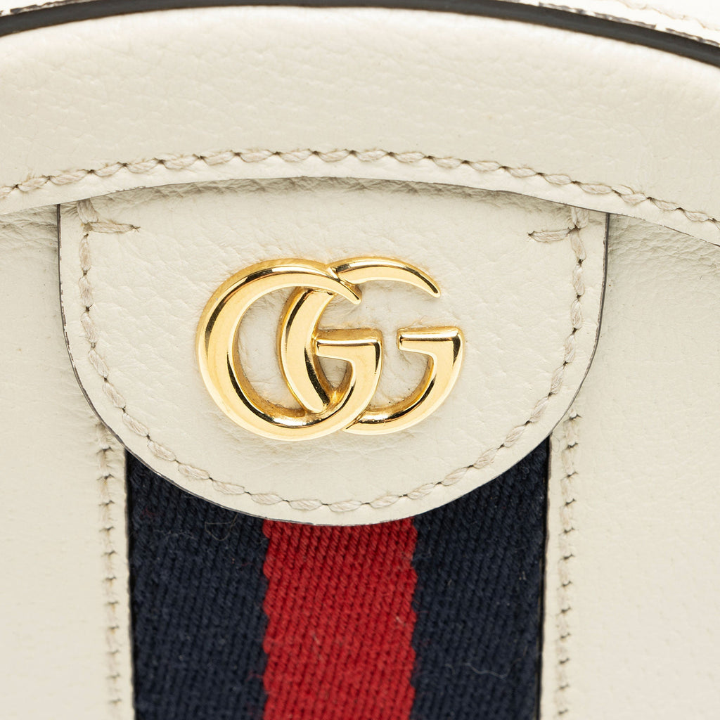 Gucci Leather Ophidia Round Mini Shoulder Bag