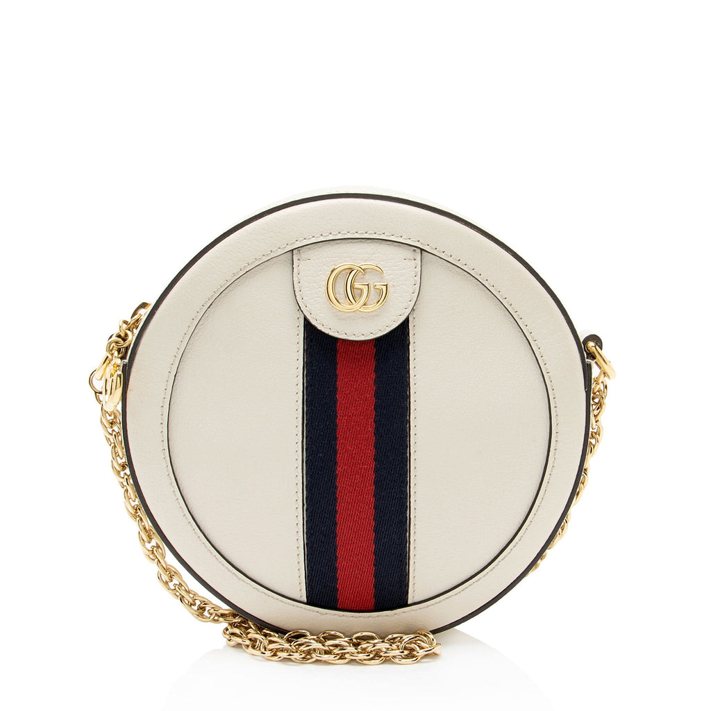 Gucci Leather Ophidia Round Mini Shoulder Bag