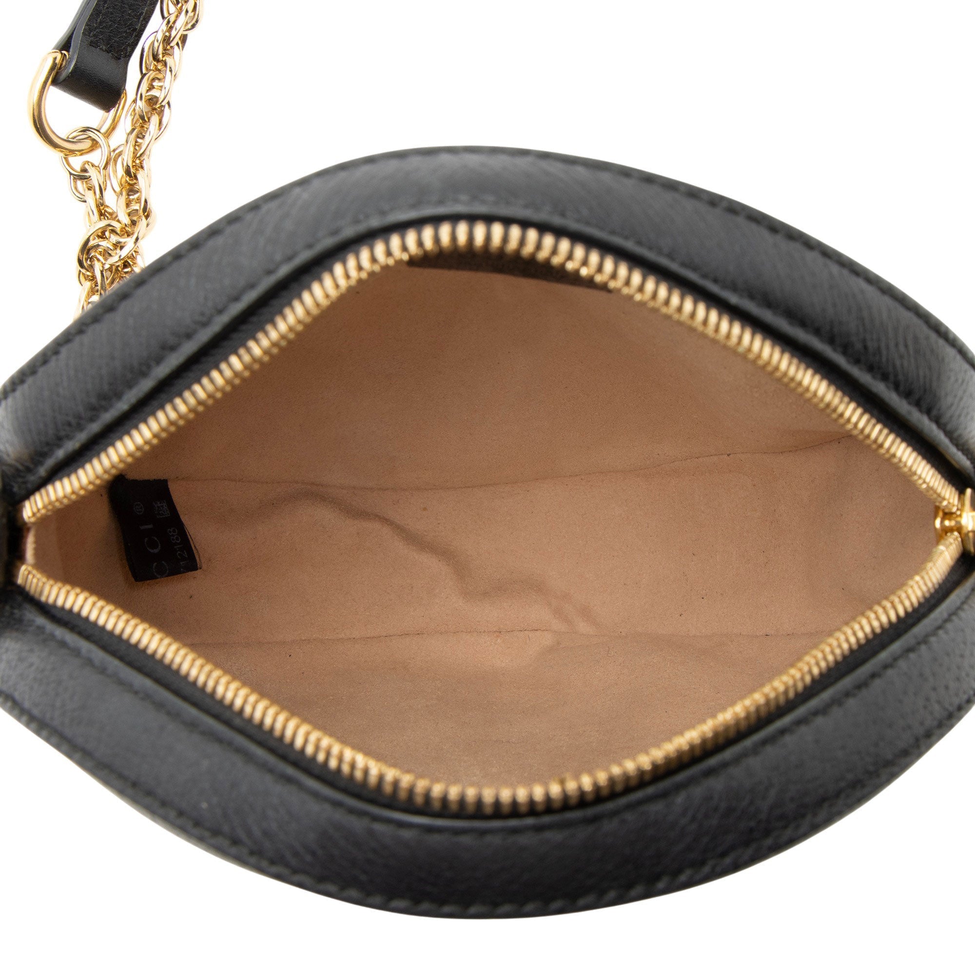 Gucci Leather Ophidia Round Mini Shoulder Bag