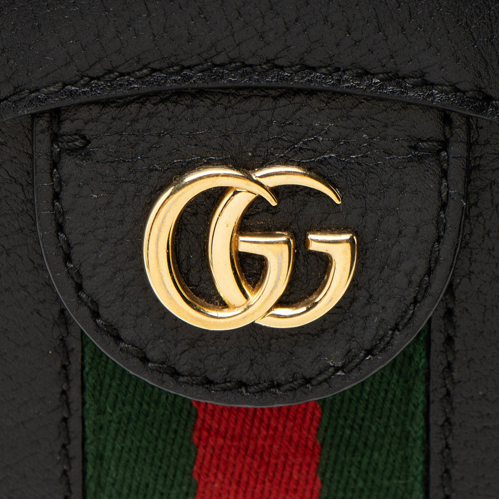 Gucci Leather Ophidia Round Mini Shoulder Bag
