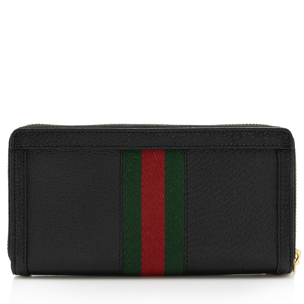 Gucci Leather Ophidia Zip Around Wallet (SHF-22953)