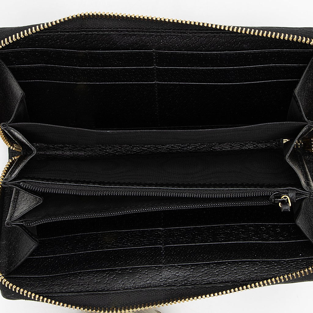 Gucci Leather Ophidia Zip Around Wallet (SHF-22953)