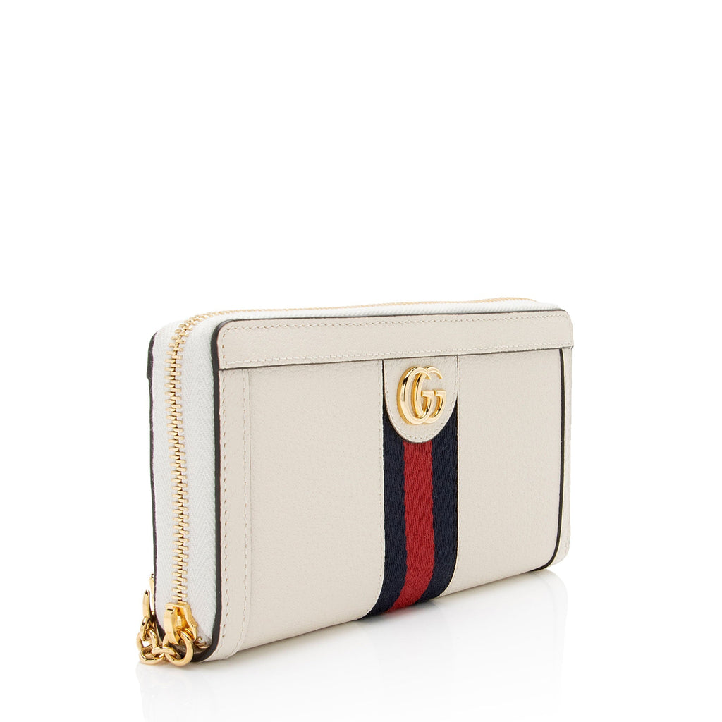 Gucci Leather Ophidia Zip Around Wallet (SHF-Ddjs3y)