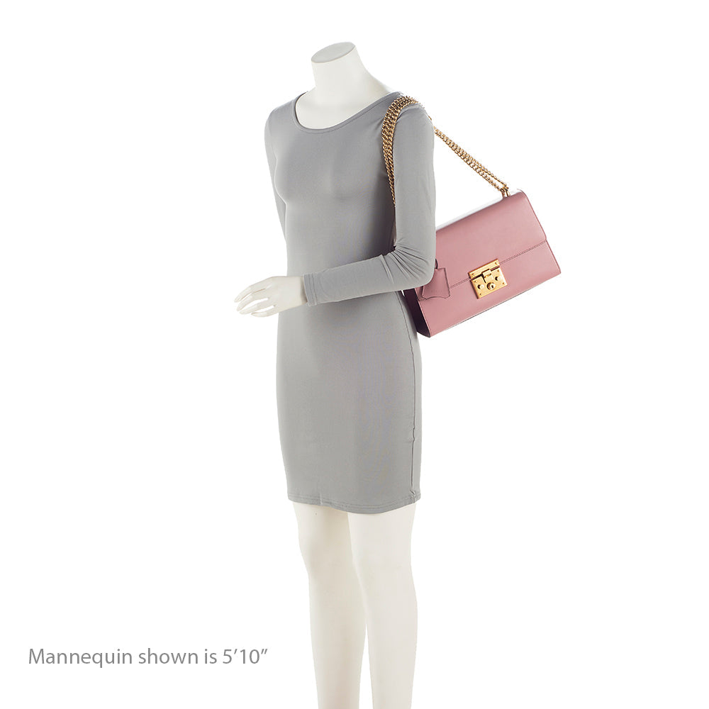 Gucci Leather Padlock Medium Shoulder Bag (SHF-21895)