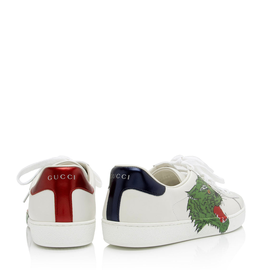 Gucci Leather Panther Ace Sneakers - Men's Size 7.5 / 37.5 (SHF-23326)