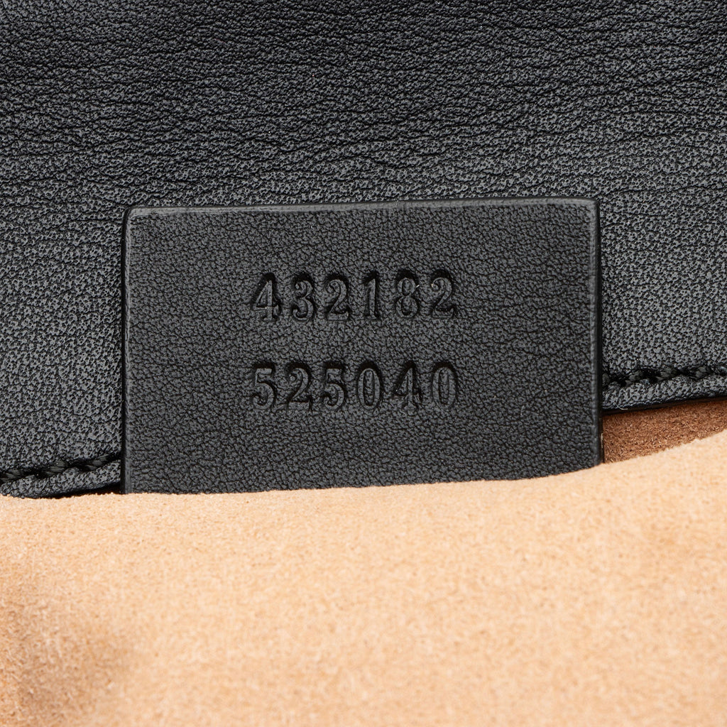 Gucci Leather Pearl Stud Padlock Small Shoulder Bag