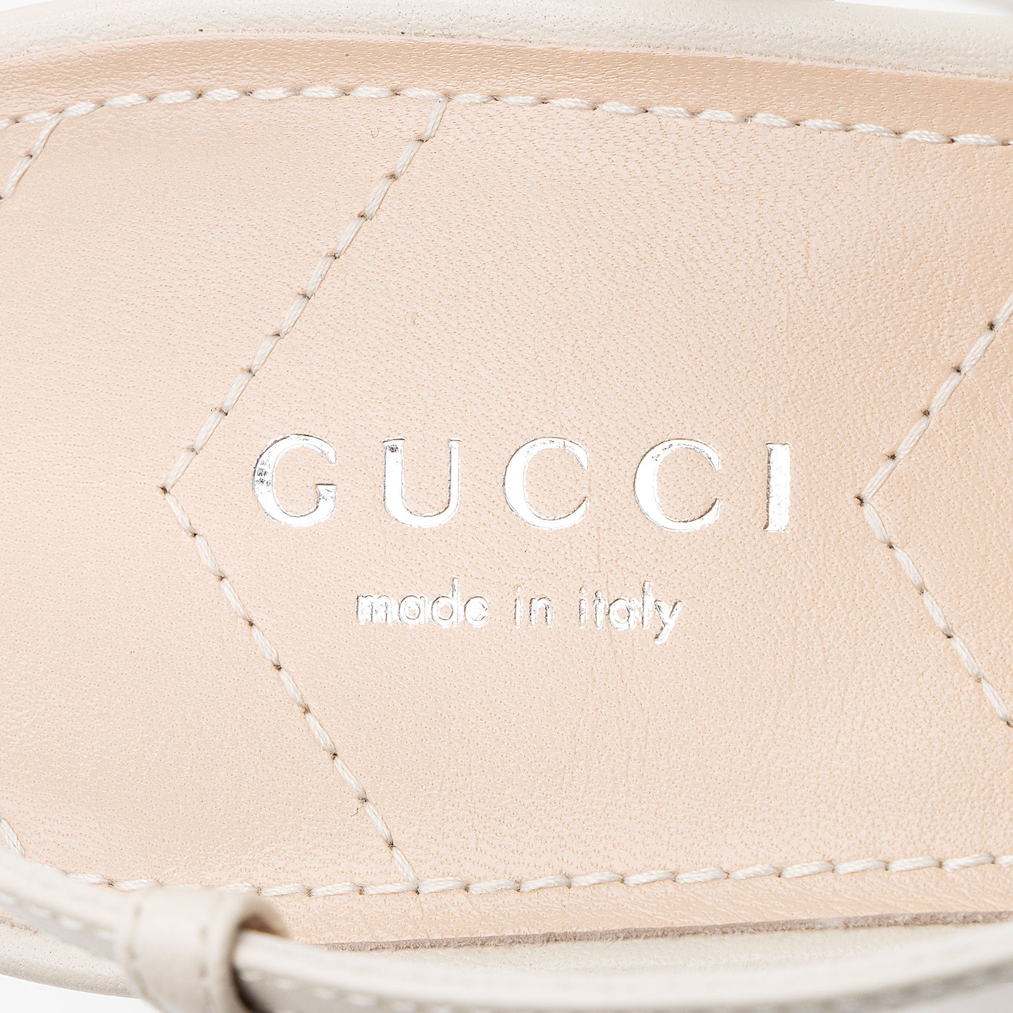Gucci Leather Petite GG Charlotte Slingback Pumps - Size 10 / 40