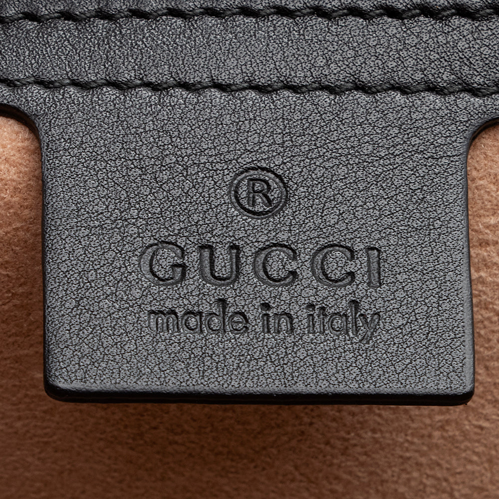 Gucci Leather Queen Margaret Bamboo Top Handle Satchel (SHF-20613)