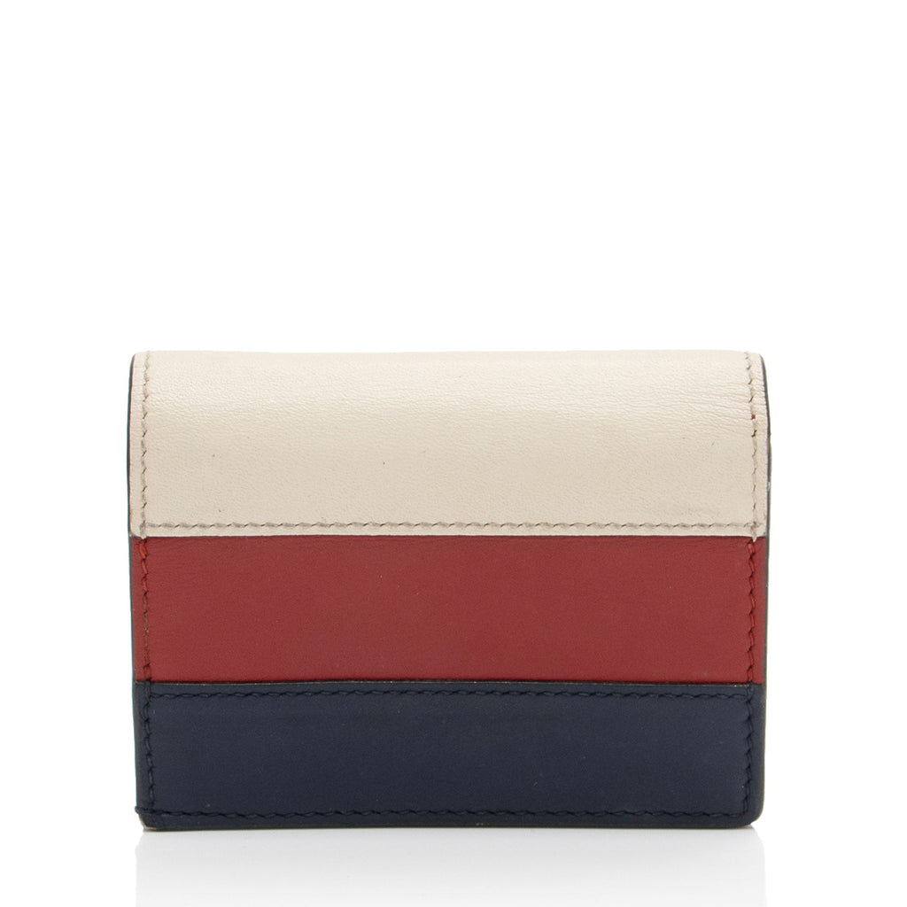 Gucci Leather Queen Margaret Bee Card Case (SHF-xcHoPF)
