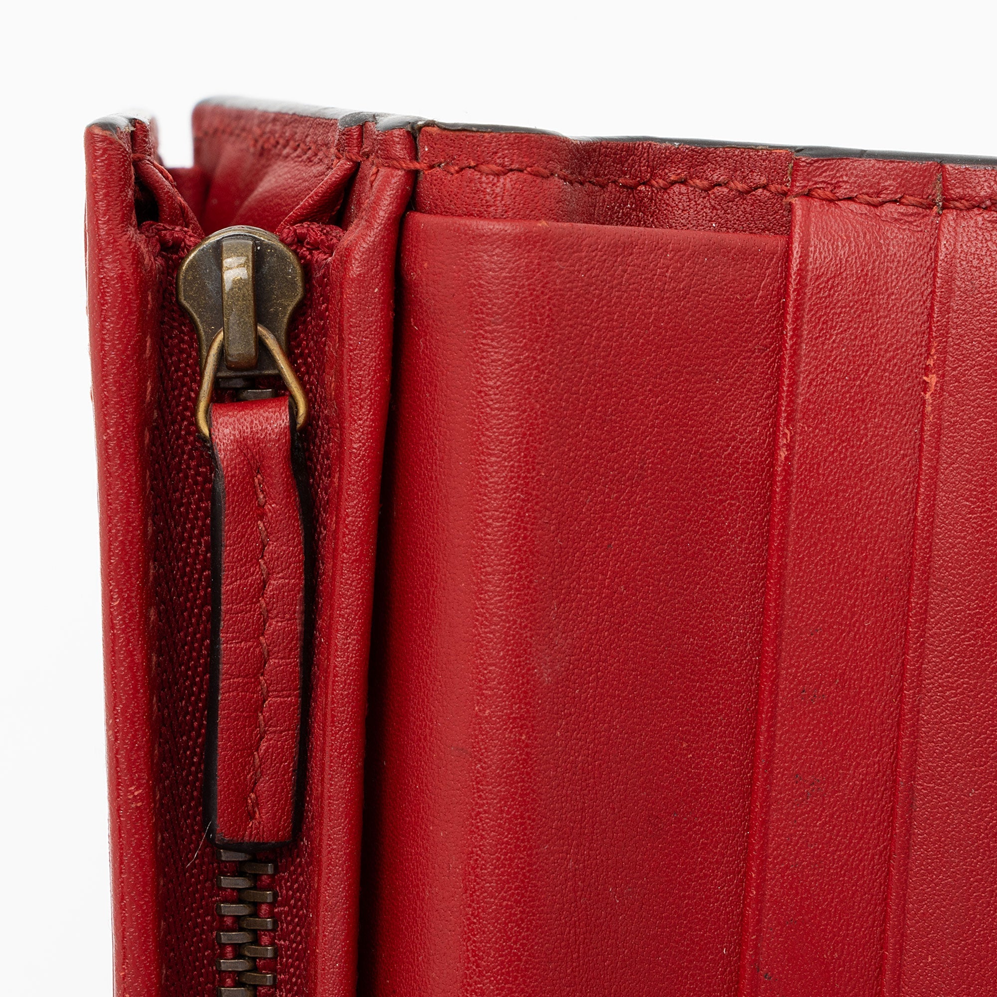 Gucci Leather Queen Margaret Bee Card Case (SHF-xcHoPF)