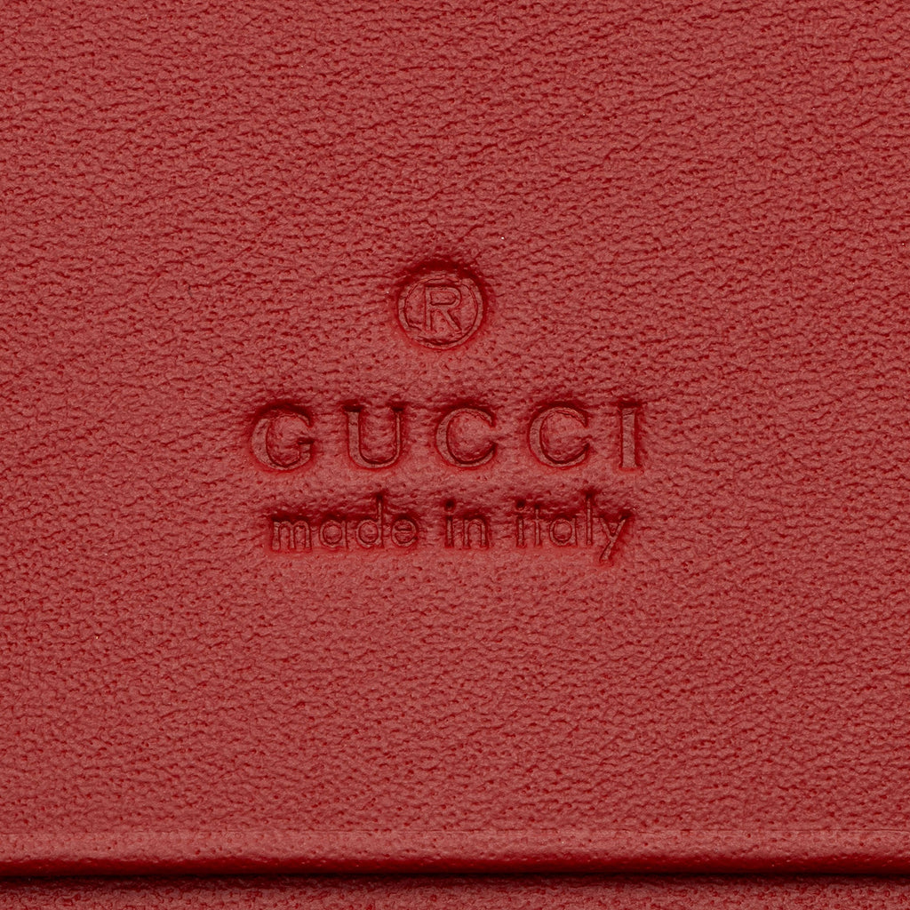Gucci Leather QueLB Margaret Bee Card Case