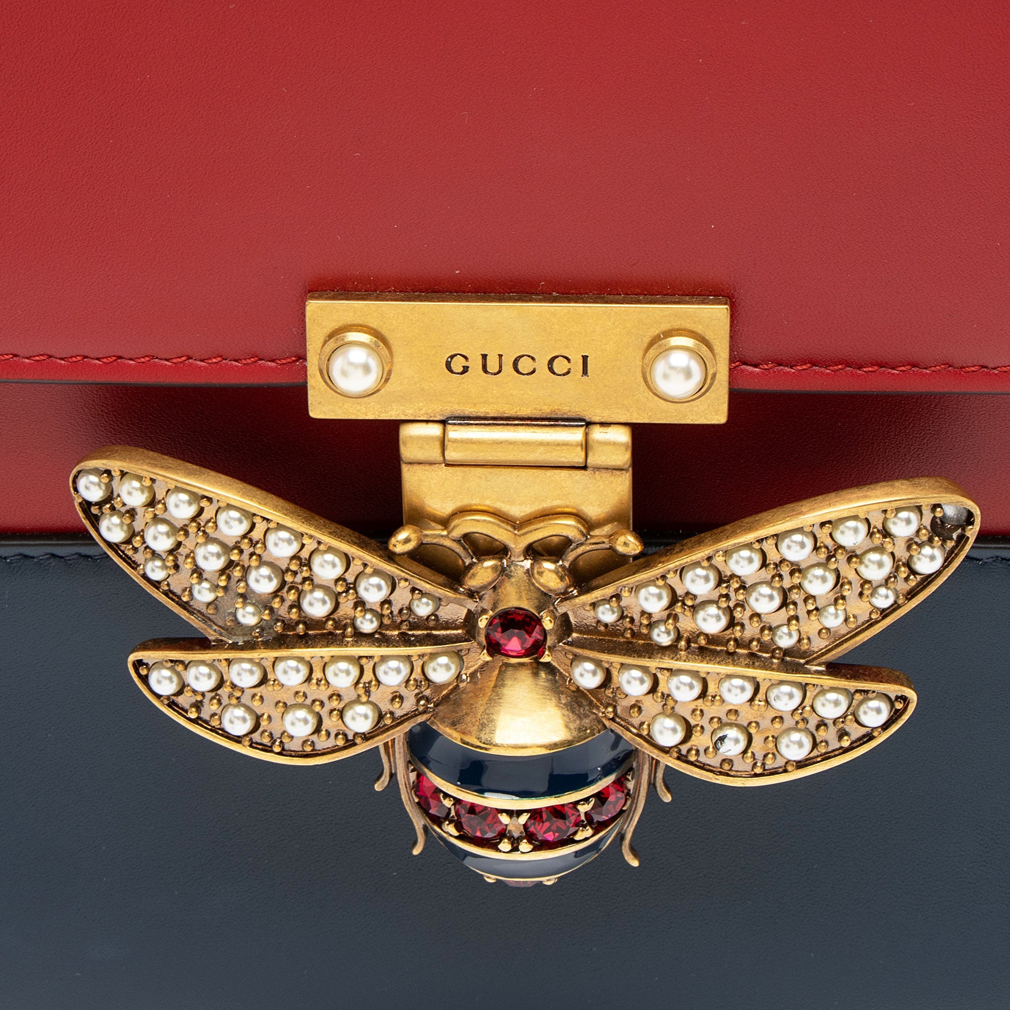 Gucci Leather QueLB Margaret Top Handle